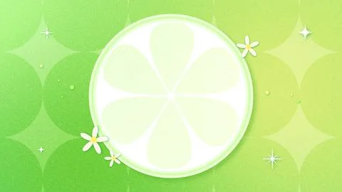 Cute Lime Frame Wallpaper with Green Gradient Stock Illustration