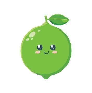 A cute Lime fruit illustration Illustrazione stock