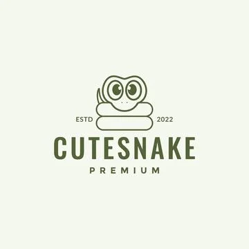 Cute line snake simple logo design vector graphic symbol icon illustration .. Illustration