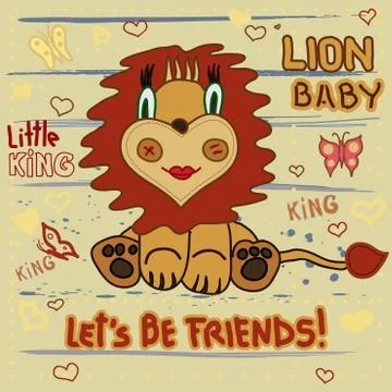 Cute Lion Stock Illustration