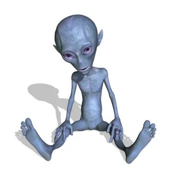 Cute Little Alien Stock Illustration