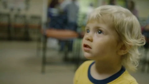 Cute little baby boy eats a cake Stock-Footage 74714013