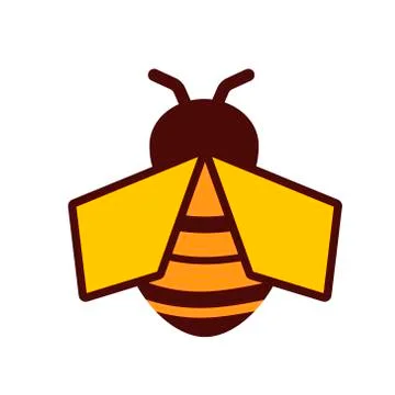 Cute little bee. Flat design for card or t-shirt. Vector illustration Stock Illustration