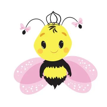 Cute Little Bee Vector Illustration Stock Illustration