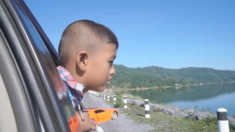 Cute little boy blowing bubble soap Stock Footage 91877671