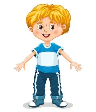 Cute little boy Stock Illustration