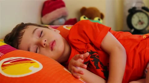 Cute little boy sleeping Stock Footage 40401414