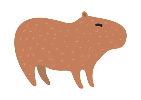 Cute little capybara illustration Stock Illustration
