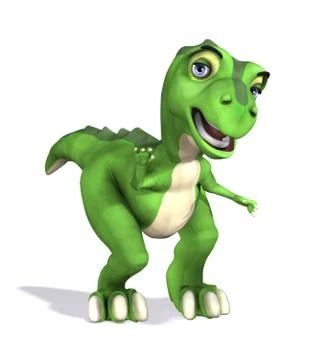 Cute Little Cartoon Dinosaur Stock Illustration