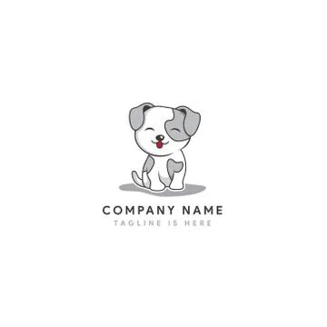 Cute little cat logo Stock Illustration
