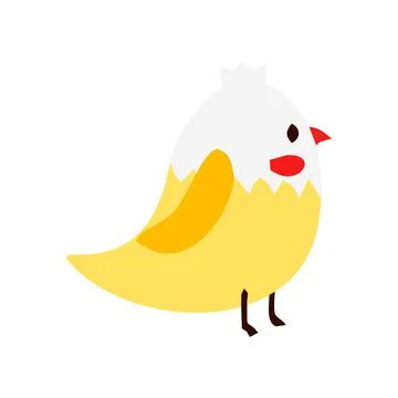 Cute little chicken icon vector isolated on white background for your web Stock Illustration