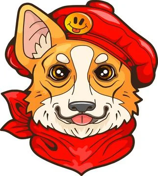 Cute little corgi Stock Illustration
