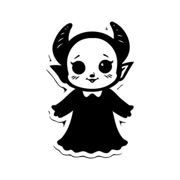 Cute Little Devil Character Stock Illustration