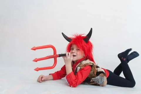 Cute little devil Foto stock