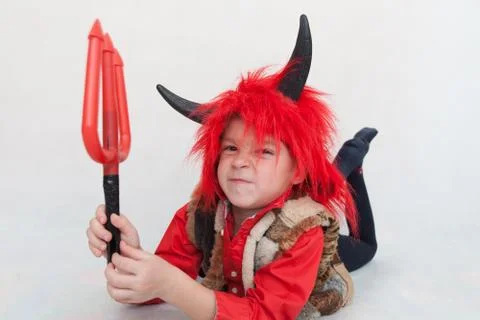 Cute little devil Foto stock