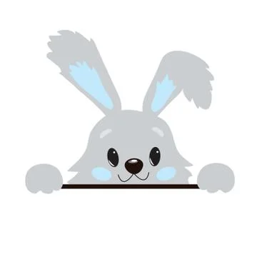 Cute Little Easter Bunny Vector Illustration Stock Illustration