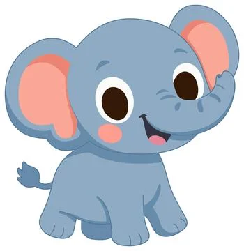 Cute Little Elephant Stock Illustration