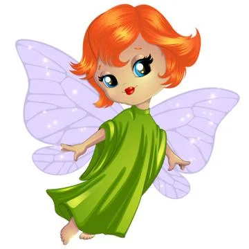 Cute little fairy Stock Illustration