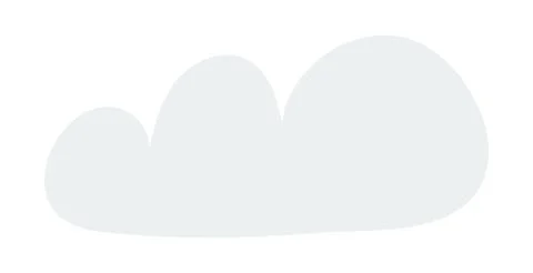 Cute little fluffy cumulus cloud, rain cloud illustration Stock Illustration