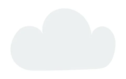 Cute little fluffy cumulus cloud, rain cloud illustration イラスト素材