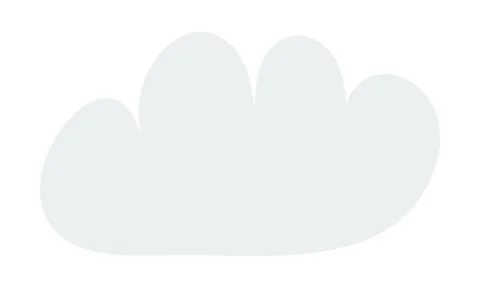 Cute little fluffy cumulus cloud, rain cloud illustration Stock Illustration