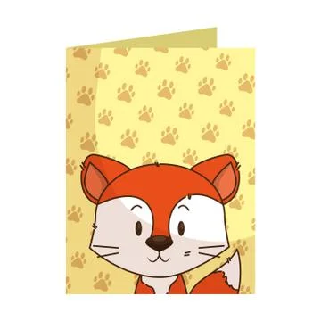 Cute little fox character Stock Illustration