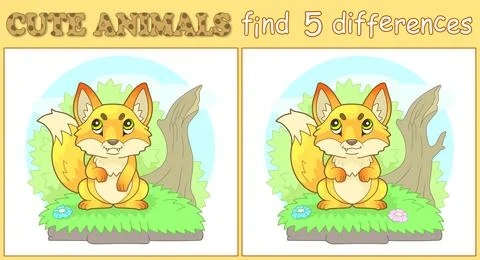 Cute little fox Stock Illustration