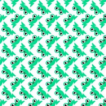 Cute little frog pattern seamless. Froglet background. Ornament of kids fabri Stock Illustration