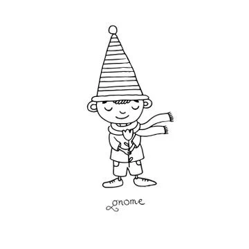 Cute little gnomes Illustrazione stock