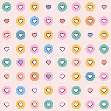 Cute little hearts pattern, seamless Valentines background Stock Illustration