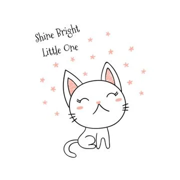 Cute little kitten Stock Illustration