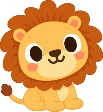 Cute little lion Stock Illustration