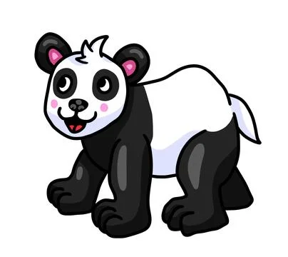 Cute Little Panda Stock Illustration