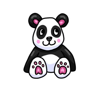 Cute Little Panda Stock Illustration