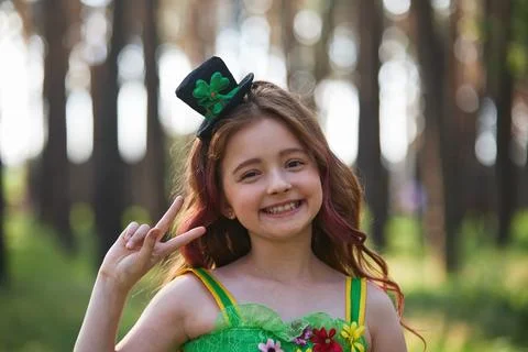 Cute little pixie celebrating St Patricks Day Stock Photos