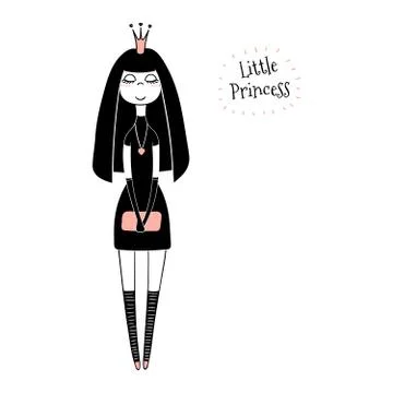 Cute little princess Illustrazione stock