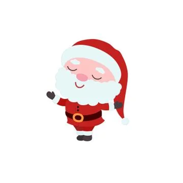 Cute little Santa Claus. Carrtoon character flat design. Stock Illustration