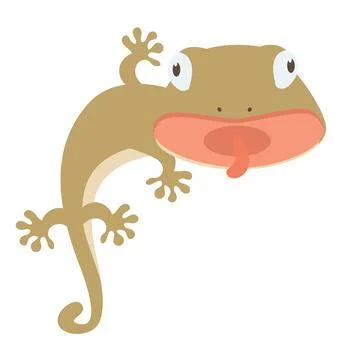 Cute lizard  cartoon vector icon Stock Illustration