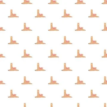 Cute llama animal pattern creating seamless background Stock Illustration