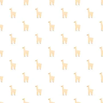 Cute llama seamless pattern design for textiles Illustrazione stock
