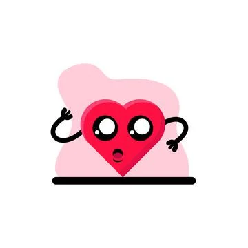Cute Love Character Concept Vector Illustration Design Stock Illustration