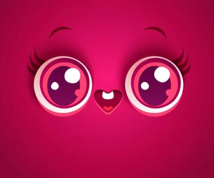 Cute love face. Stock Illustration
