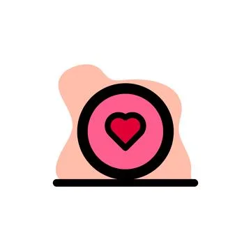Cute Love Icon Concept Vector Illustration Design Stock Illustration
