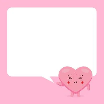 Cute Love with Speech Bubbles Stock Illustration