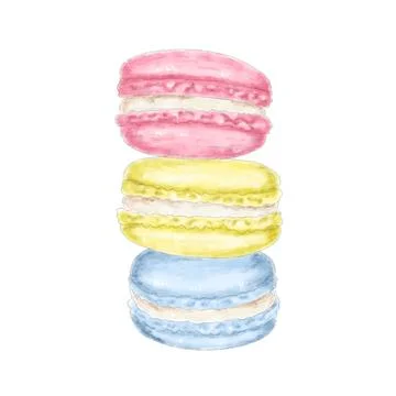 Cute macaroons  Stockillustratie