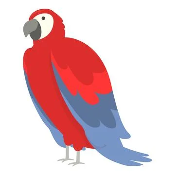 Cute macaw icon cartoon vector. Parrot bird Stock Illustration