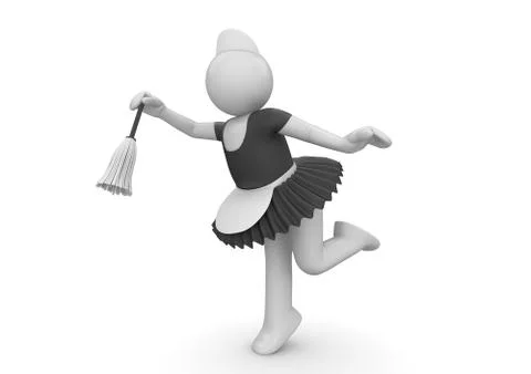 Cute maid at work - workers collection Stock Illustration