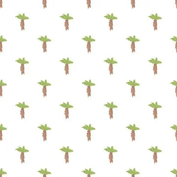 Cute mandrake cartoon character root repeating pattern Stock Illustration