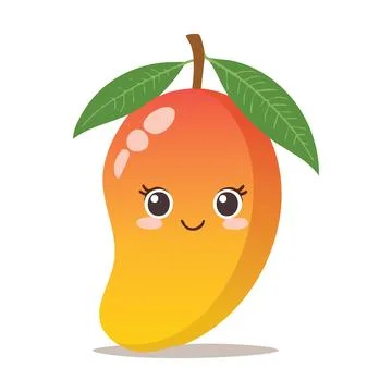 A cute Mango fruit illustration Illustrazione stock