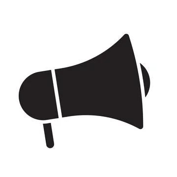 Cute Megaphone icon on white background. Vector Illustration EPS10 Stock Illustration